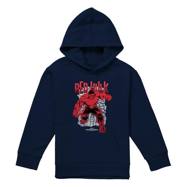 Marvel Barn/Kids Red Hulk Cracked Pull Over Hoodie 7-8 år Navy 7-8 Years