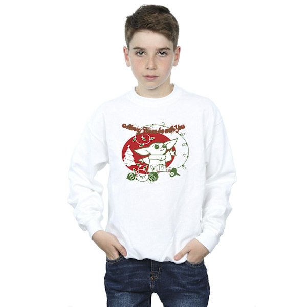 Star Wars The Mandalorian Boys Baby Yoda Force Be With You Swea White 7-8 Years