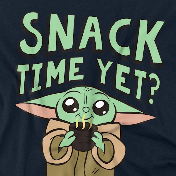 Star Wars Mandalorian Mens Snack Time Yet? Grogu T-Shirt XXL Na Navy XXL