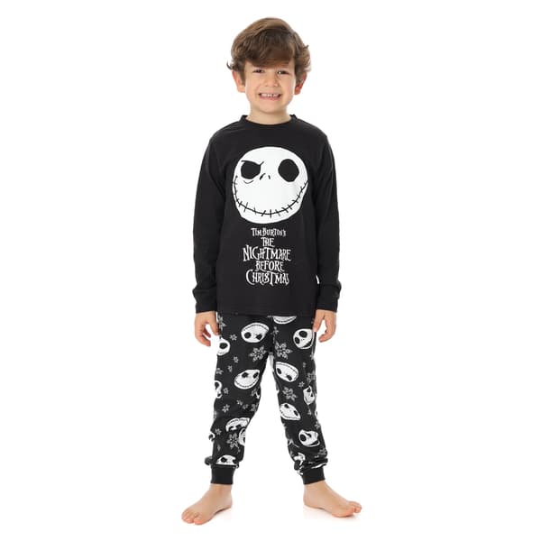 Nightmare Before Christmas Pyjamasset för pojkar 2-3 år Svart/Vit Black/White 2-3 Years