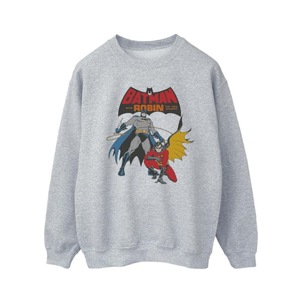 DC Comics Herr Batman Och Robin Sweatshirt S Sports Grey Sports Grey S