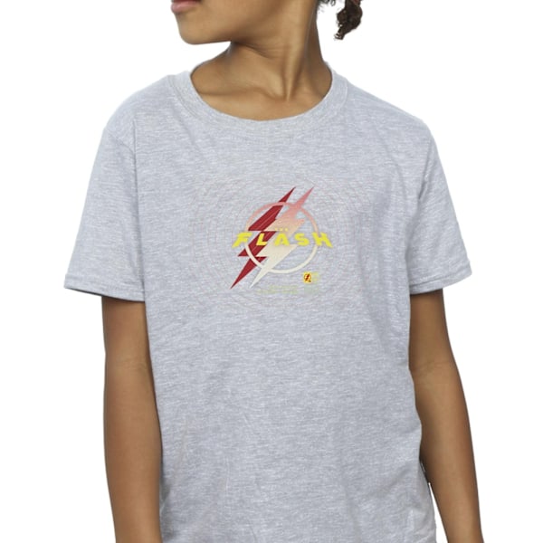 DC Comics Girls The Flash Lightning Logo Bomull T-shirt 9-11 år Sports Grey 9-11 Years