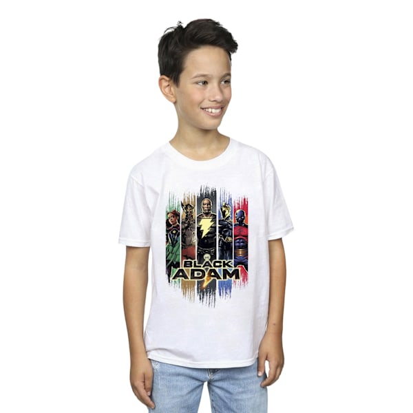 DC Comics Boys Black Adam JSA Komplett Grupp T-shirt 5-6 år White 5-6 Years