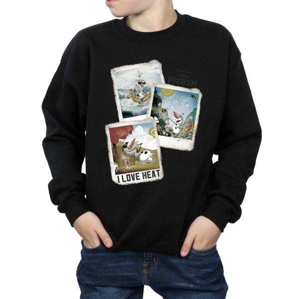 Disney Boys Frozen Olaf Polaroid Sweatshirt 9-11 år Svart Black 9-11 Years