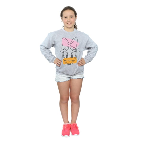 Disney Girls Daisy Duck Head Sweatshirt 5-6 år Sports Grey Sports Grey 5-6 Years