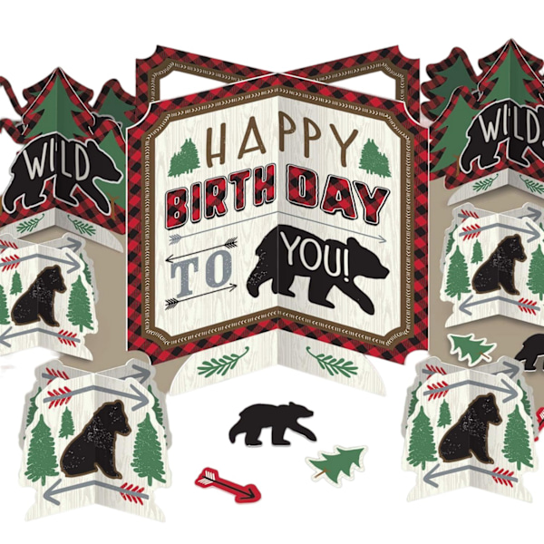 Amscan Little Lumberjack Birthday Decorating Kit (Pack of 8) På Multicoloured One Size
