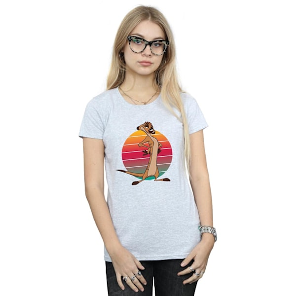 Disney Dam/Dam The Lion King Timon Sunset Bomull T-shirt Sports Grey S