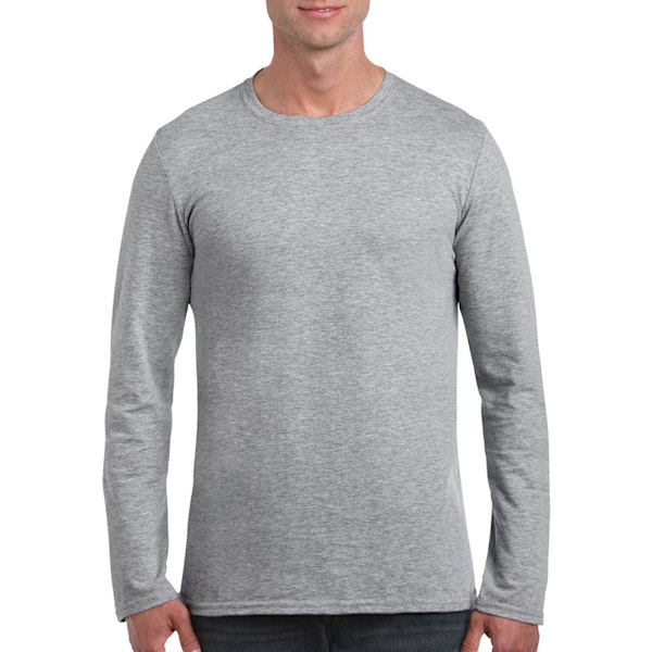 Gildan Soft Style Långärmad T-shirt L Sport Grey (RS) för män Sport Grey (RS) L