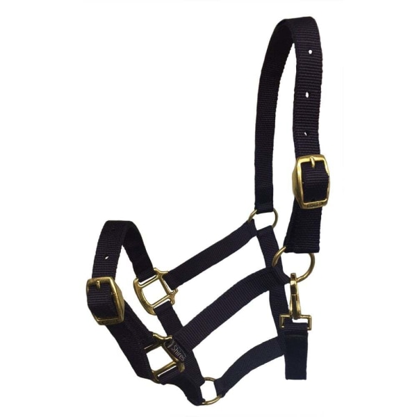 Shires Justerbar Horse Headcollar X Full Black Black X Full