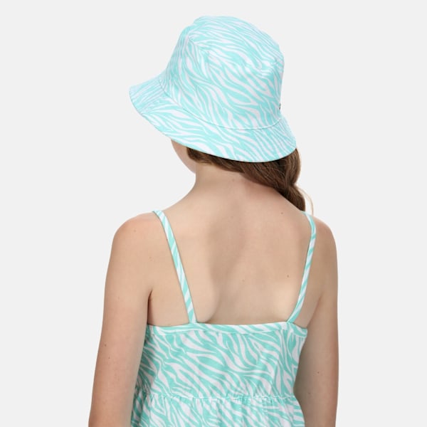 Regatta Barn/Barn Crow Zebra Print Canvas Bucket Hat 4-6 år Aruba Blue 4-6 Years