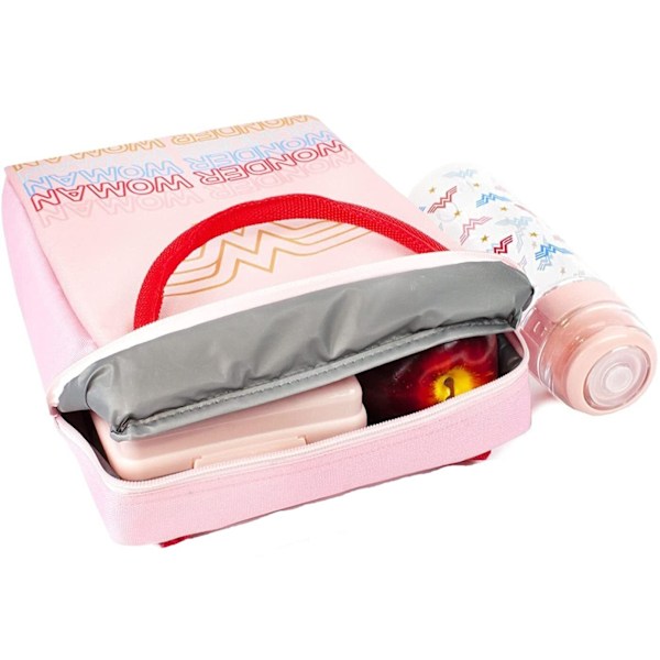Wonder Woman Rektangulär Lunch Bag Set (3-pack) One Size Pin Pink One Size