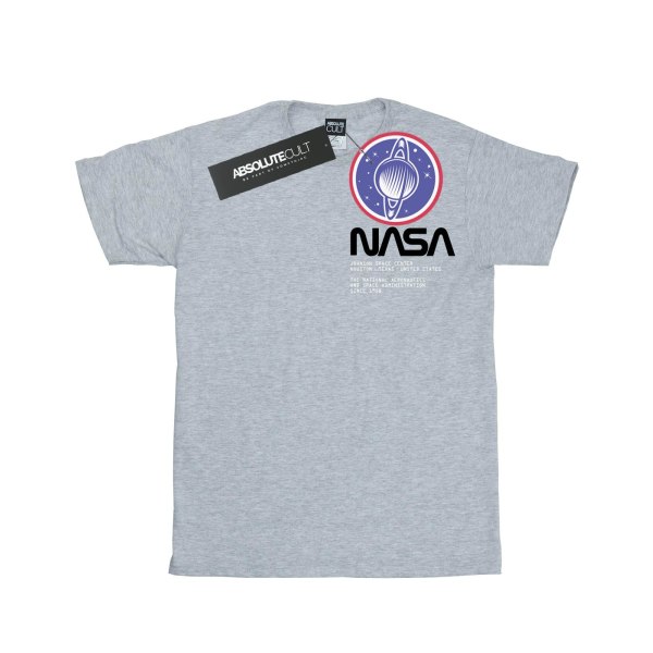 NASA Dam/Damer Johnson Worm Ficktryckt Bomull Pojkvän T-shirt Sports Grey XL