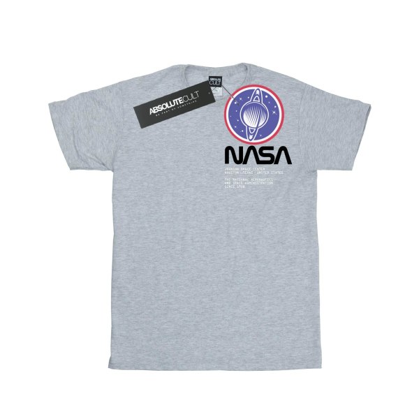 NASA Womens/Ladies Johnson Worm Pocket Print Cotton Boyfriend T Sports Grey S