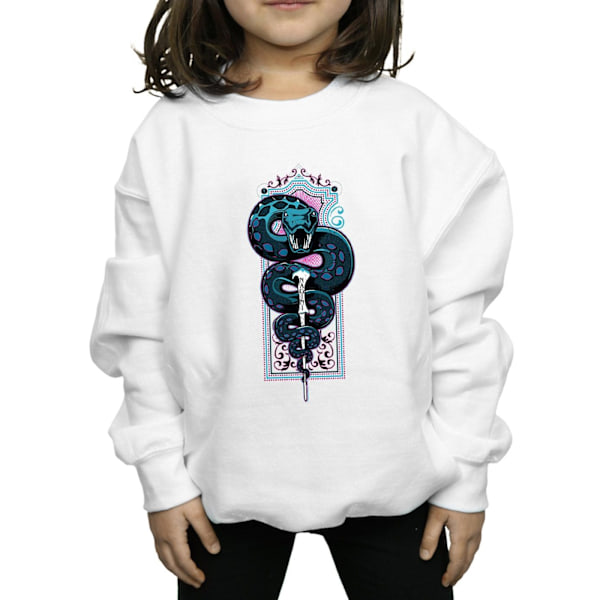 Harry Potter Flickor Neon Nagini Sweatshirt 5-6 År Vit White 5-6 Years