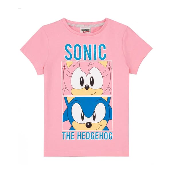 Sonic The Hedgehog Pyjamas för flickor 4-5 år Rosa/Grå Pink/Grey 4-5 Years