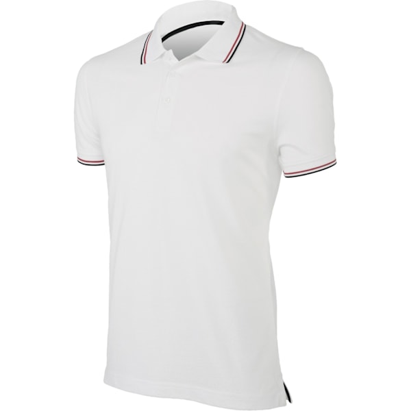 Kariban Herr Kontrastfärgad Kortärmad Polotröja 3XL Vit White 3XL