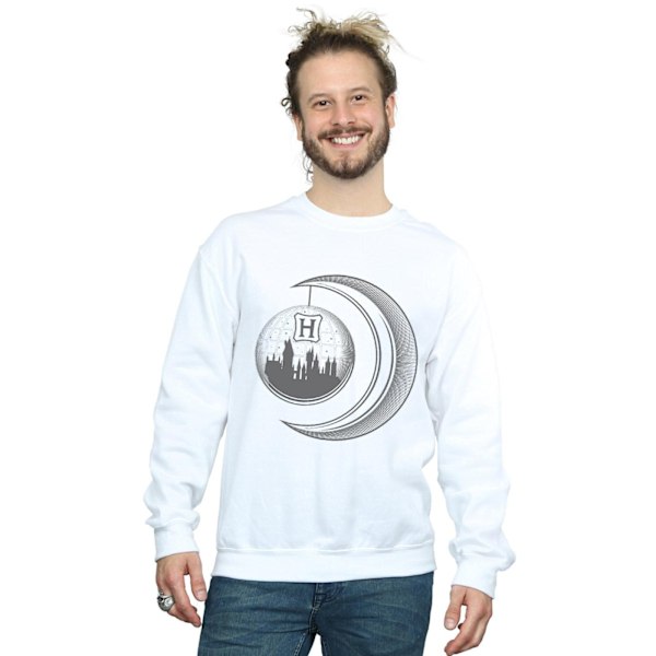 Harry Potter Herr Hogwarts Moon Sweatshirt M Vit White M