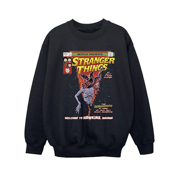 Netflix Boys Stranger Things Comic Cover Sweatshirt 9-11 år Black 9-11 Years