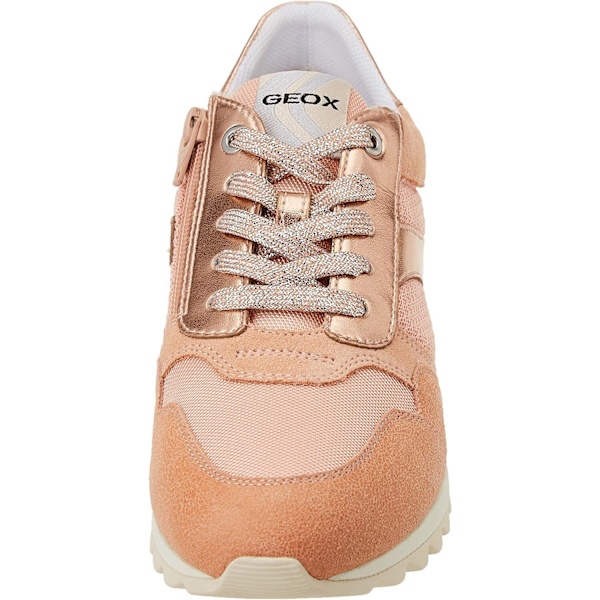 Geox Dam/Kvinnor Tabelya Läder Sneakers 3 UK Persika Peach 3 UK
