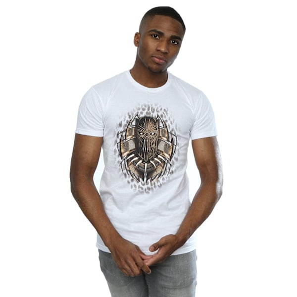 Marvel Herr Svart Panter Guld Killmonger T-shirt L Vit White L