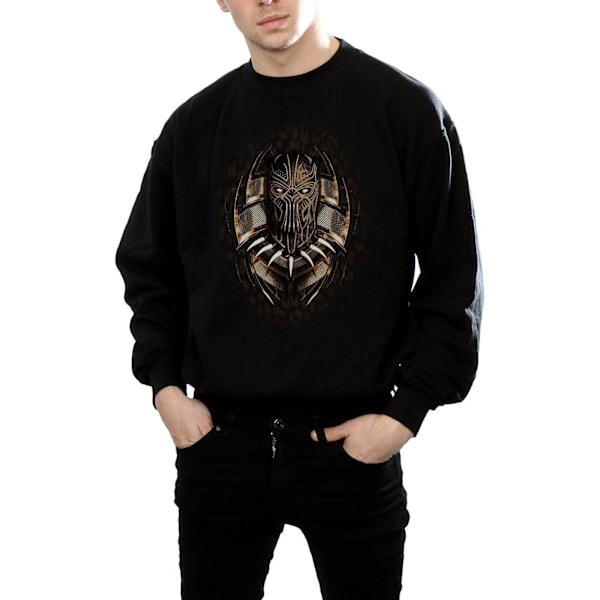 Marvel Herr Svart Panter Guld Killmonger Sweatshirt M Svart Black M