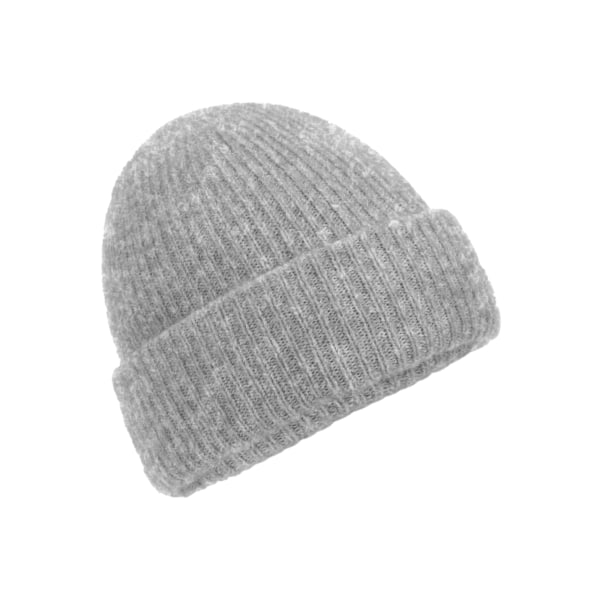 Beechfield Unisex Ribbad Mössa En Storlek Gråmelerad Grey Marl One Size