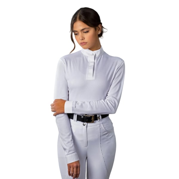Aubrion Dam/Dam Långärmad Stock Shirt 12 UK Vit White 12 UK