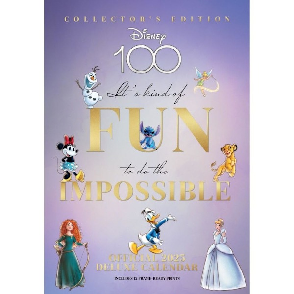 Disney Deluxe 2025 Väggkalender One Size Flerfärgad Multicoloured One Size