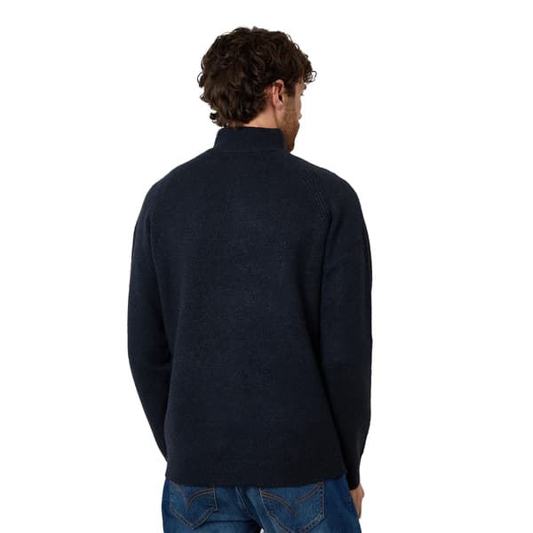 Threadbare Herr Rossen Quarter Zip Raglan Långärmad Tröja S Navy S