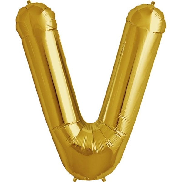 NorthStar V bokstav folie ballong en storlek guld Gold One Size