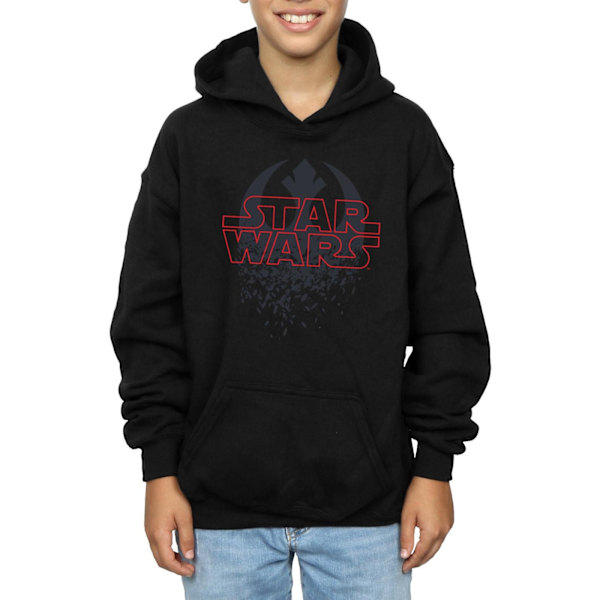 Star Wars Boys The Last Jedi Shattered Emblem Hoodie 5-6 år Black 5-6 Years