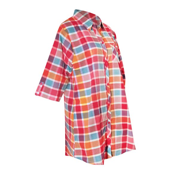 Forever Dreaming Dam/Kvinna Rutig Knapp-Ner Nattlinne L Pink L
