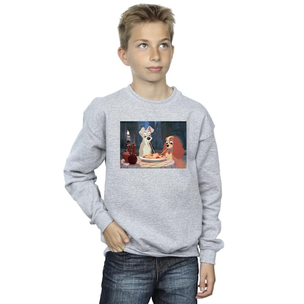 Disney Boys Lady And The Tramp Spaghetti Foto Sweatshirt 12-13 Sports Grey 12-13 Years