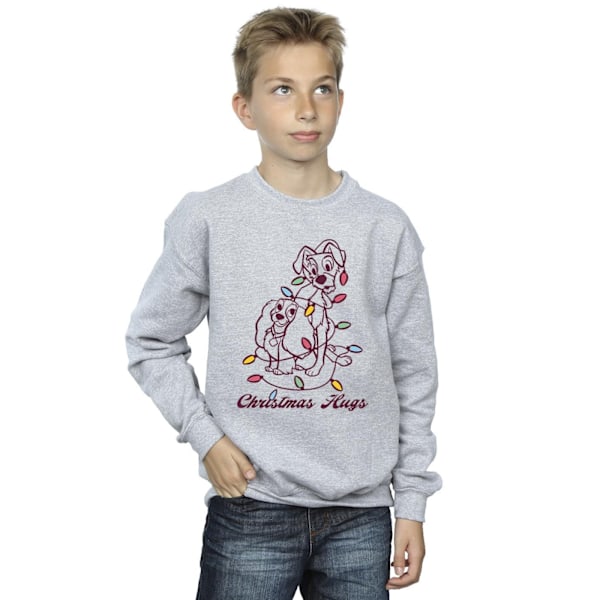 Disney Boys Lady And The Trump Christmas Hugs Sweatshirt 3-4 år Sports Grey 3-4 Years