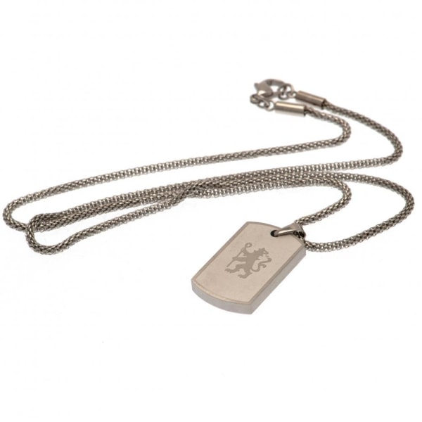 Chelsea FC Dog Tag And Chain One Size Silver Silver One Size