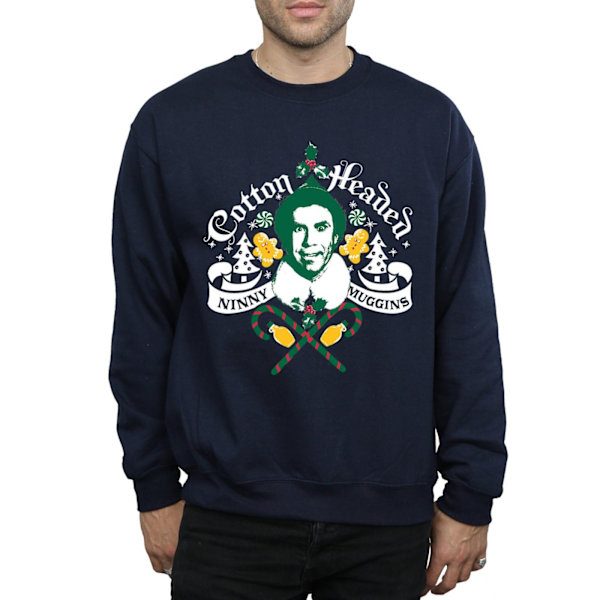 Elf Herr Headed Ninny Muggins Sweatshirt L Marinblå Navy Blue L