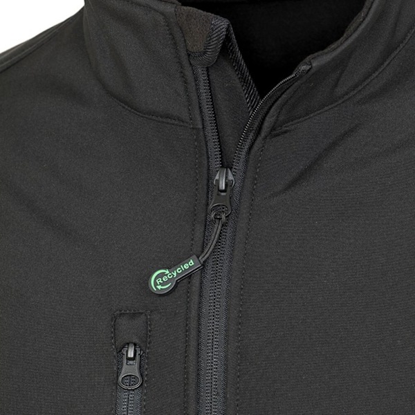 Result Genuine Recycled Mens Printable 3 Layer Soft Shell Jacke Black 3XL