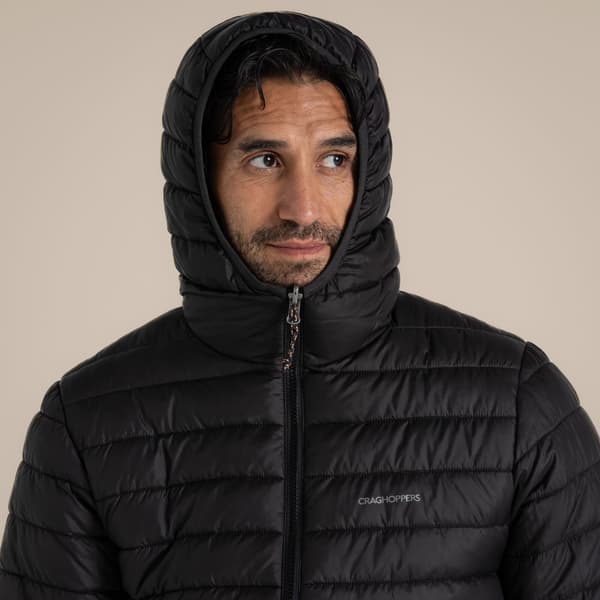 Craghoppers Herr Compresslite IX Hooded Vadderad Jacka S Svart Black S