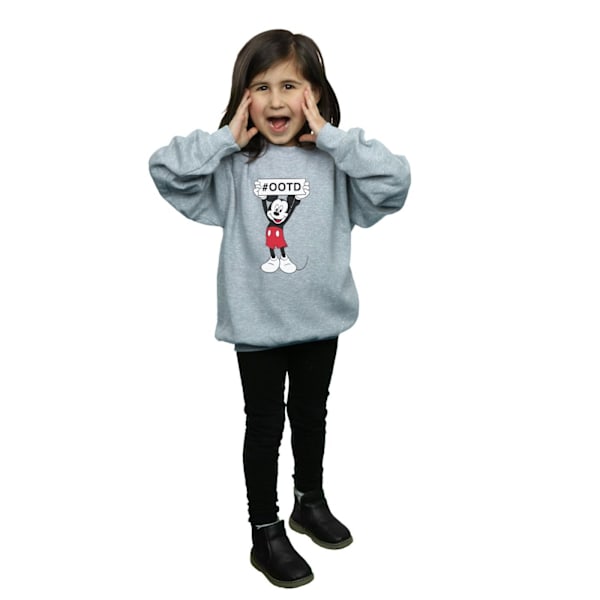 Disney Girls Mickey Mouse Outfit Of The Day Sweatshirt 5-6 år Sports Grey 5-6 Years