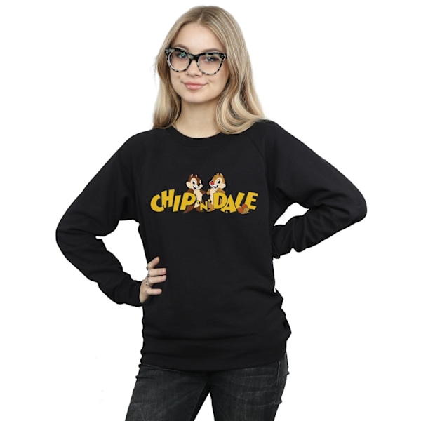 Disney Dam/Kvinnor Chip And Dale Karaktär Logo Sweatshirt XL Black XL