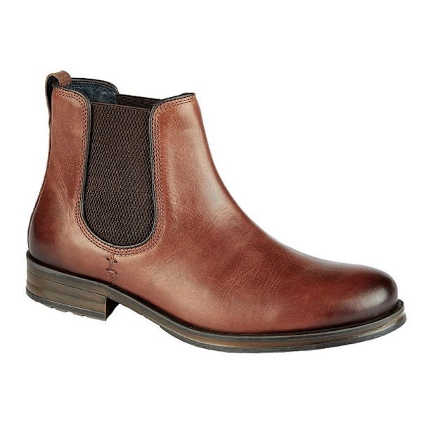 Roamers Herr Läder Tvilling Gusset Ankel Boots 9 UK Conker Brun Conker Brown 9 UK