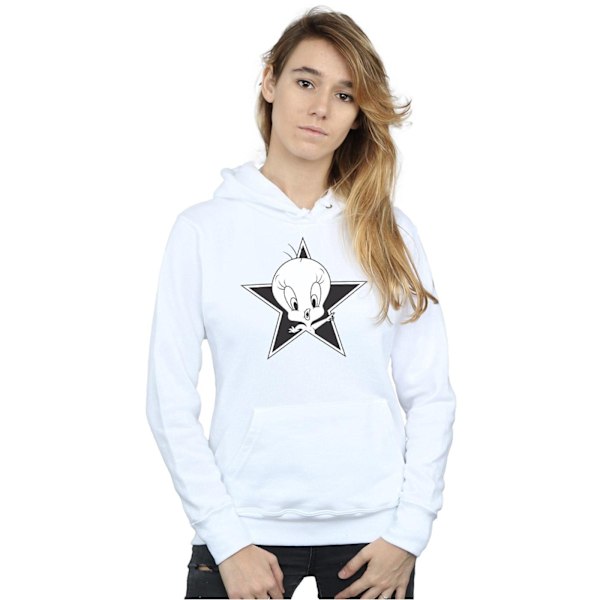 Looney Tunes Dam/Damer Tweety Pie Mono Star Hoodie XXL Vit White XXL