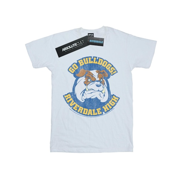 Riverdale Dam/Damer Riverdale High Bulldogs Bomull Boyfrien White L