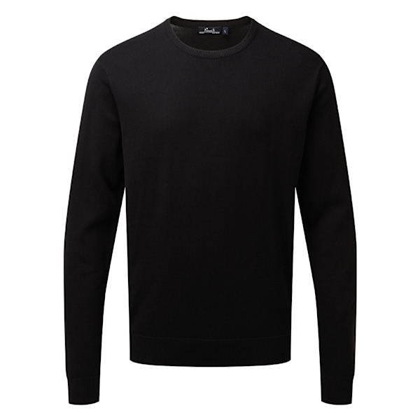 Premier Vuxen Unisex Bomull Rik Crew Neck Tröja L Svart Black L