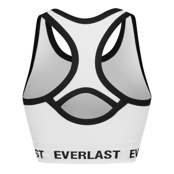 Everlast Dam Logotyp Croppad Sport-BH 8 UK Vit White 8 UK