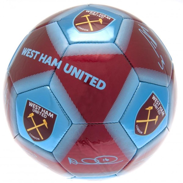 West Ham United FC Signature Football 5 Claret Red/Sky Blue Claret Red/Sky Blue 5