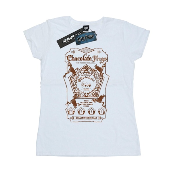 Harry Potter Dam/Kvinnor Chokladgrodor Mono Label Bomull T- White L