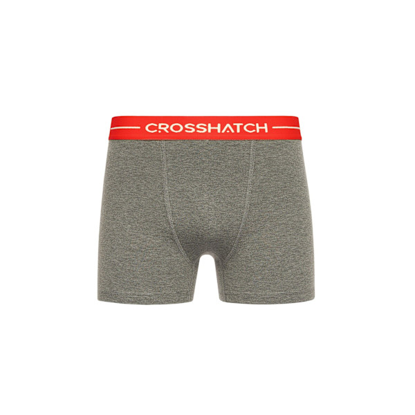 Crosshatch Herr Astral Boxer Shorts (12-pack) L Kolgrå Melering Charcoal Marl L