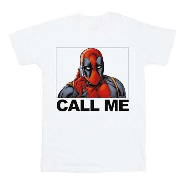 Deadpool Unisex Vuxen Call Me Bomull T-shirt S Vit White S
