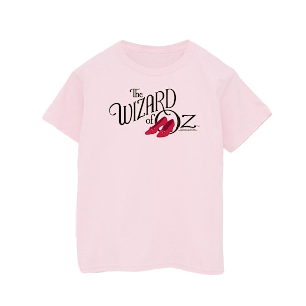 Trollkarlen från Oz flickor Ruby Slippers logotyp bomull T-shirt 9-11 år Baby Pink 9-11 Years